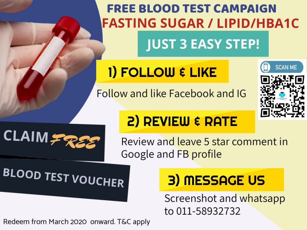 free blood test chye clinic kepong